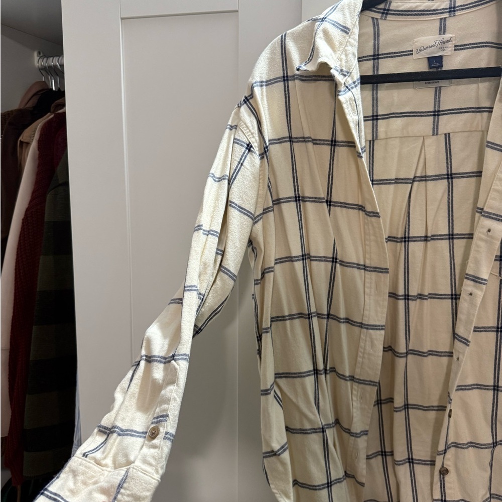 Universal Thread Beige Plaid Jacket - image 2